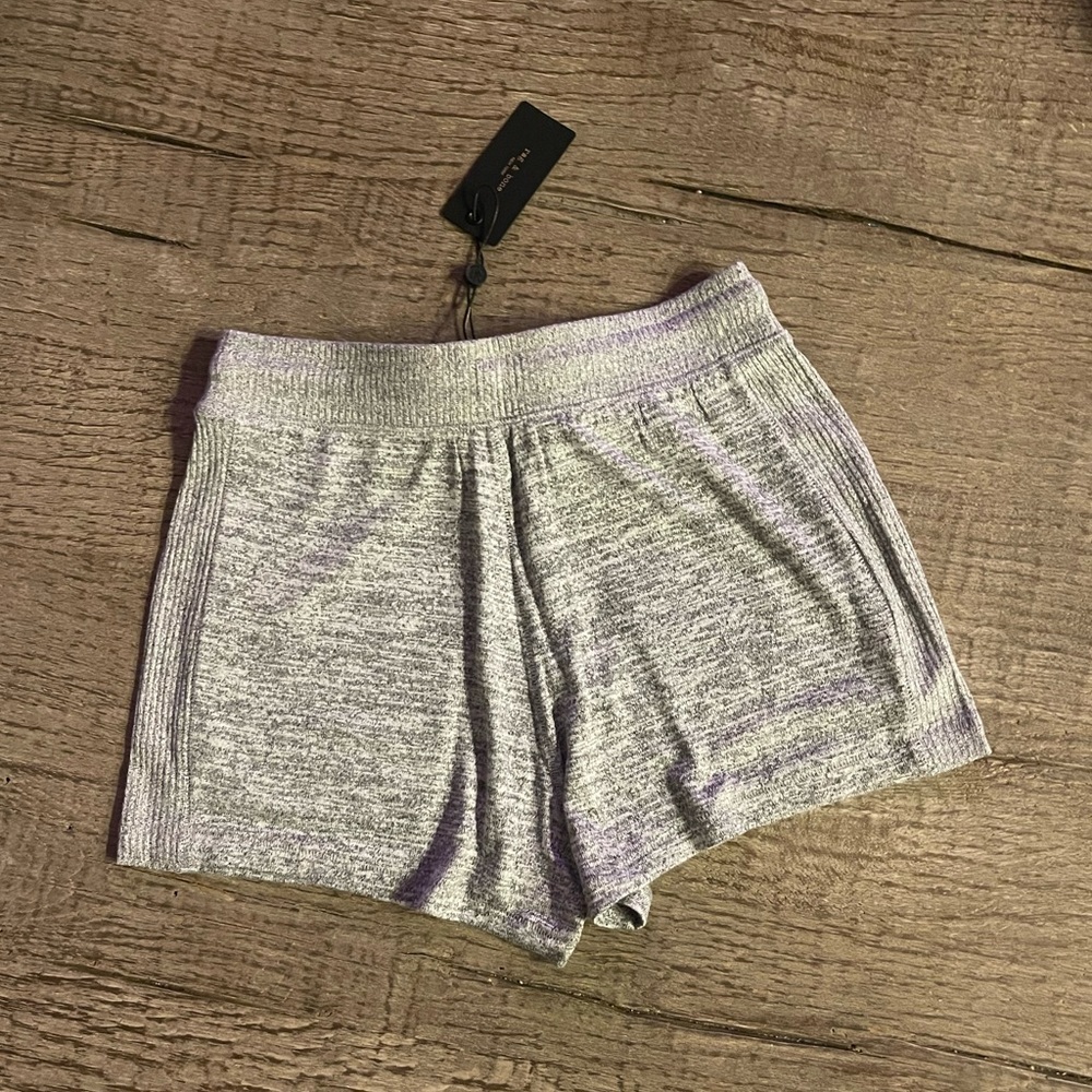 Rag & Bone The Knit Shorts in Light Grey. - Picture 6 of 9